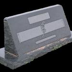 Double Slant Marker with     Rounded Corners -- matching Granite Base