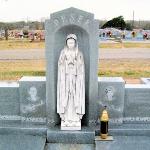 Double Upright Gray Granite with a Statuary Coved Section